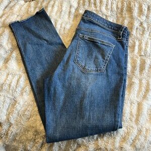 Universal Thread mid rise boyfriend crop distressed jeans